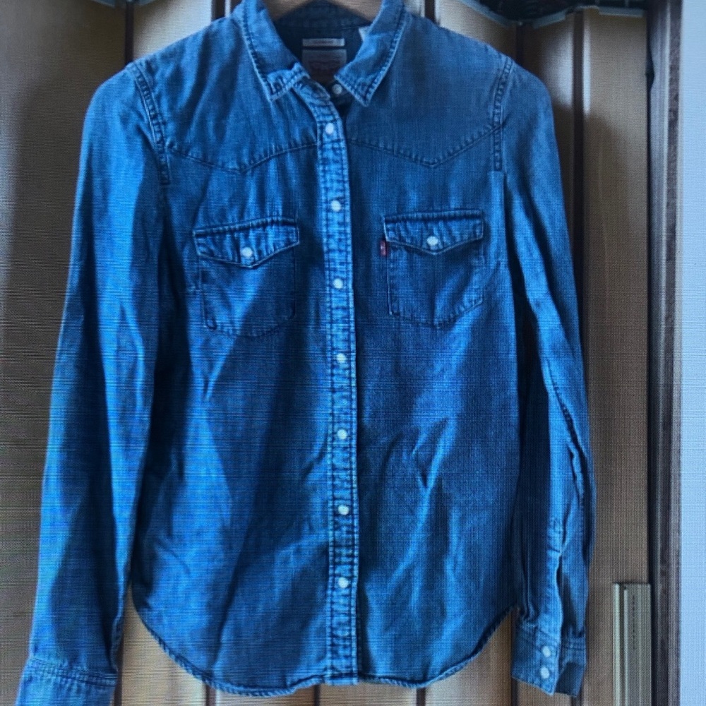 Denim Button-Up Shirt - Blue